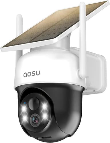 aosu Solar Camera Outdoor Wireless for Home Surveillance,Fixed Solar Panel