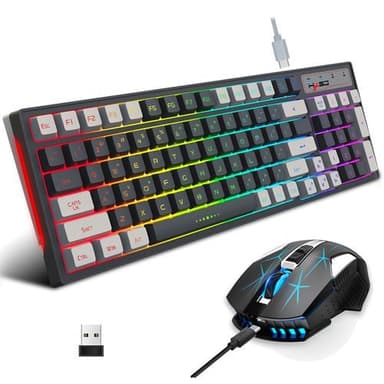 Hxsj L99 2.4G Wireless Rechargeable Keyboard Mouse Combo 96 Keys